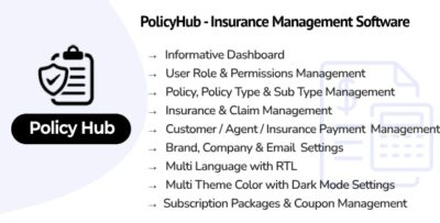 PolicyHub - Insurance Management Software