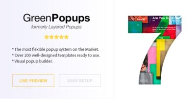 Popup Plugin For Wordpress - Green Popups (Formerly Layered Popups) V7.48 NULLED