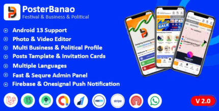 Poster Banao - Poster Maker ,Festival & Business & Political , AdBanao Clone Poster Maker App v2.1