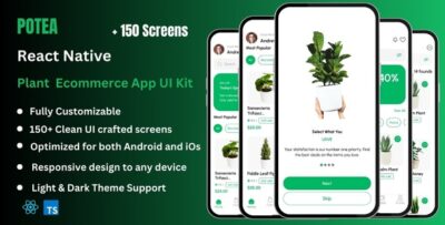 Potea - Plant Ecommerce & Online Store React Native CLI App Ui Kit