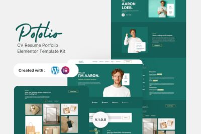 Potolio - CV Resume Porfolio Elementor Template Kit