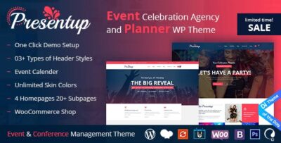 Presentup - Event Planner Celebrations Management WordPress Theme v5.3