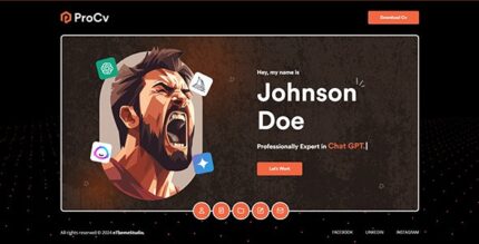 ProCv - AI Expert Resume and Personal Portfolio HTML Template
