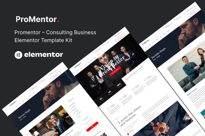 Promentor – Business Consulting Elementor Template Kit