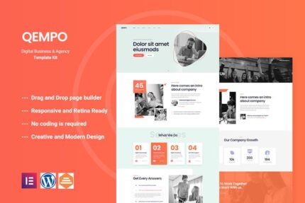 Qempo - Digital Service Agency Elementor Template Kit