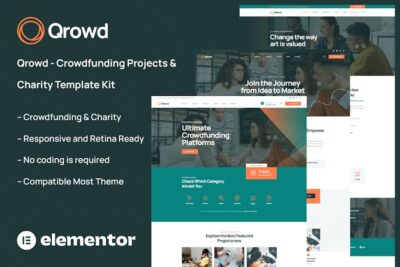 Qrowd - Crowdfunding Projects & Charity Template Kit