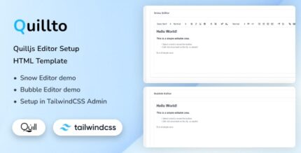 Quilljs Editor Setup HTML Template - Quillto