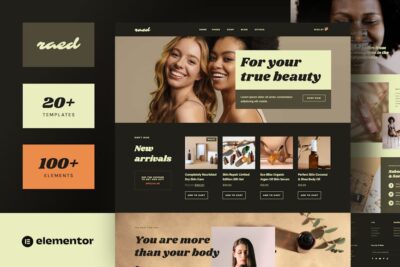 Raed - Organic Cosmetics & Natural Beauty Shop Elementor Template Kit