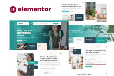 Raiou - Home Interior Design Elementor Template Kit