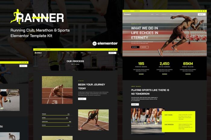 Ranner - Marathon Running Club & Sports Elementor Template Kit