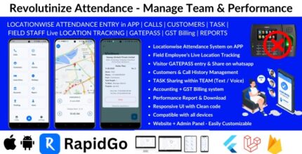 RapidGo - Attendance App - Visitor Gate Pass - Location Tracking - Tasks