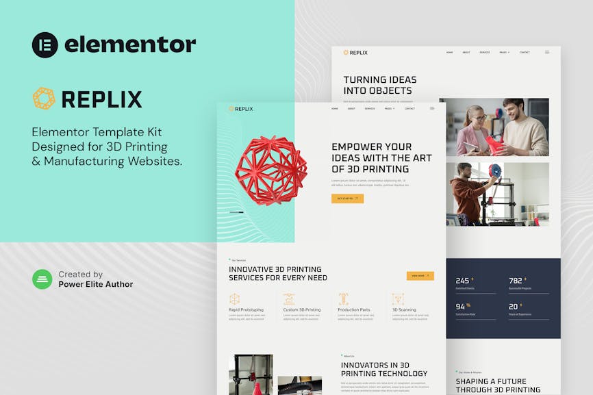 Replix - 3D Printing & Manufacturing Services Elementor Template Kit Replix - 3D Printing & Manufacturing Services Elementor Template Kit
