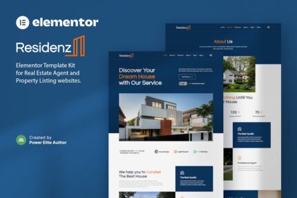 Residenz - Real Estate Agent & Property Listing Elementor Template Kit