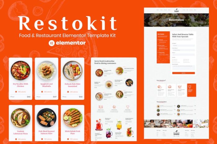 Restokit - Food & Restaurant Elementor Template Kit