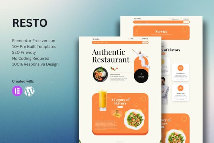 Restolux - Restaurant Elementor Template Kit