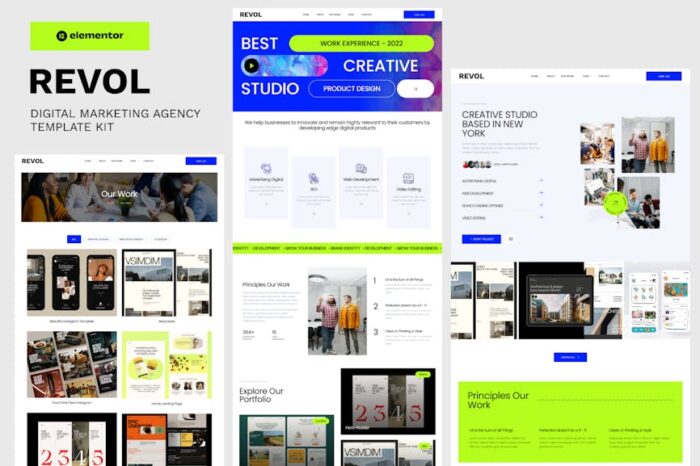 Revol - Digital Marketing Agency Elementor Template Kit