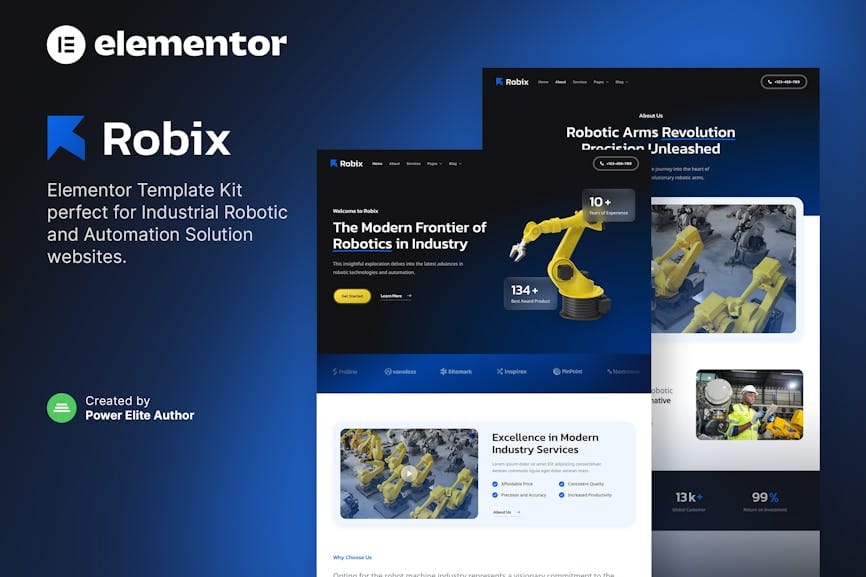 Robix - Industrial Robotic & Automation Solution Elementor Template Kit Robix - Industrial Robotic & Automation Solution Elementor Template Kit