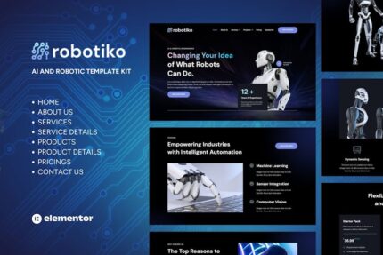 Robotiko - Robotic & AI Elementor Template Kit