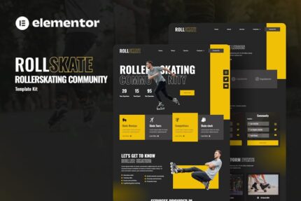 Rollskate - Rollerskating Community Elementor Template Kit