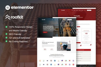 RoofKit - Roofing Services Elementor Pro Template Kit