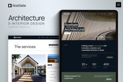 Rosttate - Architecture & Interior Design Elementor Template Kit