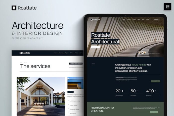 Rosttate - Architecture & Interior Design Elementor Template Kit