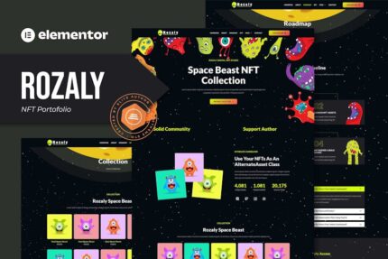 Rozaly - NFT Portofolio Elementor Template Kit