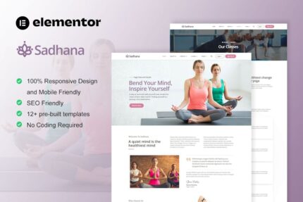 Sadhana - Yoga Teacher & Studio Elementor Template Kit