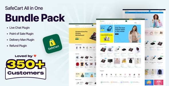 Safecart Bundle Pack - Multi-Vendor Laravel eCommerce platform Safecart Bundle Pack - Multi-Vendor Laravel eCommerce platform