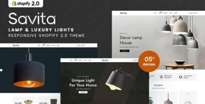 Savita - Lamp & Luxury Lights Responsive Shopify 2.0 Theme