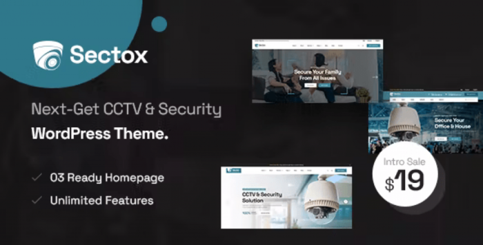 Sectox – CCTV Security WordPress Theme v1.0.7