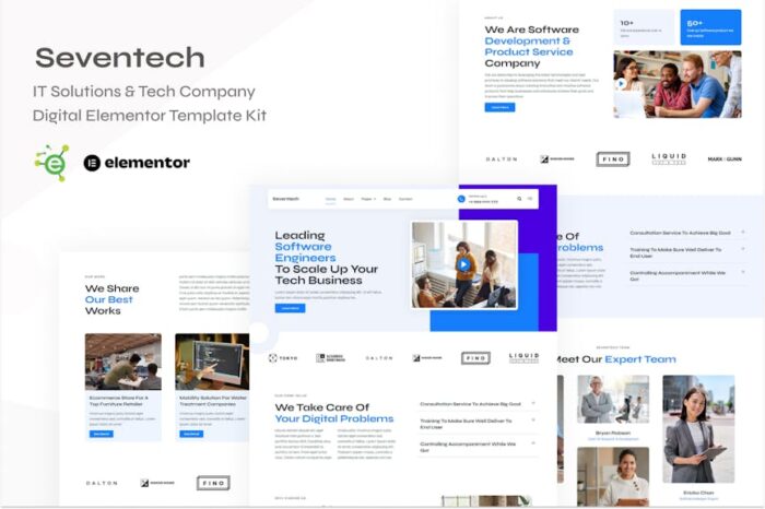 Seventech - IT Solutions & Tech Company Digital Elementor Template Kit