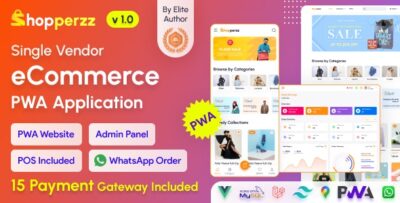 Shopperzz - PWA eCommerce CMS with POS & WhatsApp Ordering Inventory Management