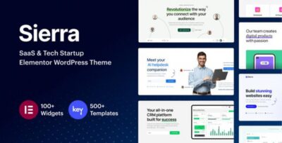 Sierra - SaaS Tech Startup Elementor WordPress Theme v1.3