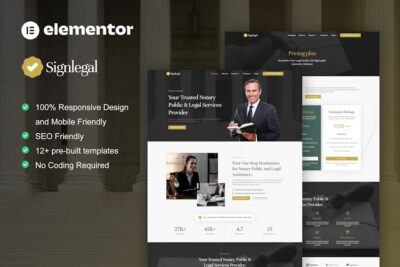 SignLegal - Notary Public & Legal Services Elementor Pro Template Kit