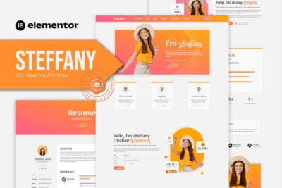 Steffany - CV Resume Elementor Pro Template Kit