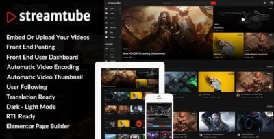 StreamTube – Responsive Video WordPress Theme v3.0.16