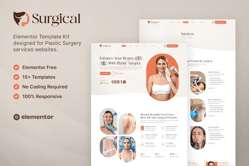 Surgical - Plastic Surgery Clinic Elementor Template Kit Surgical - Plastic Surgery Clinic Elementor Template Kit