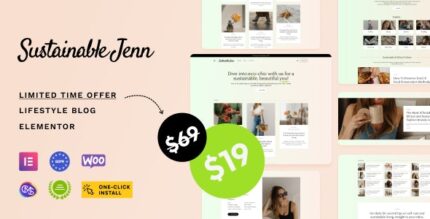 Sustainable Jenn - Eco Lifestyle Blog WordPress Theme