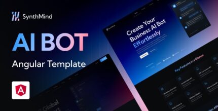 SynthMind - AI Generator Bot Business and Technology Startup Angular Template