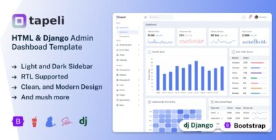 Tapeli - Django & HTML Admin Dashboard Template