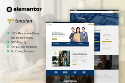 TaxPlan - Tax Advisor & Financial Consulting Elementor Pro Template Kit