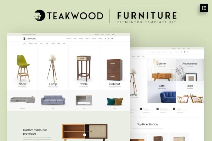 Teakwood - Furniture Shop Elementor Pro Template Kit