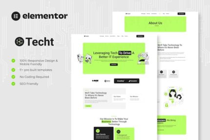 Techt - IT Solutions & Services Company Elementor Template Kit