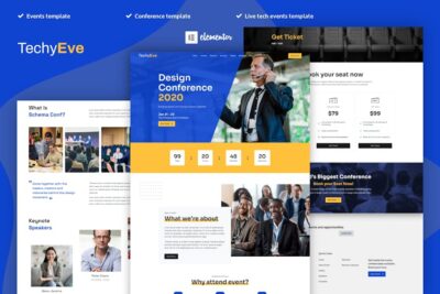 TechyEve - Event & Conference Elementor Pro Template Kit