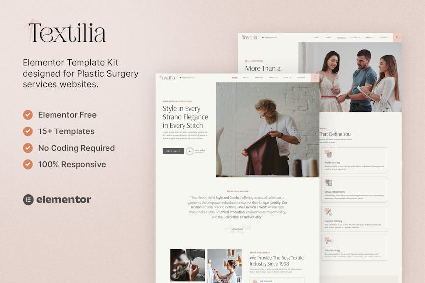 Textilia - Textile & Garment Industry Elementor Template Kit Textilia - Textile & Garment Industry Elementor Template Kit