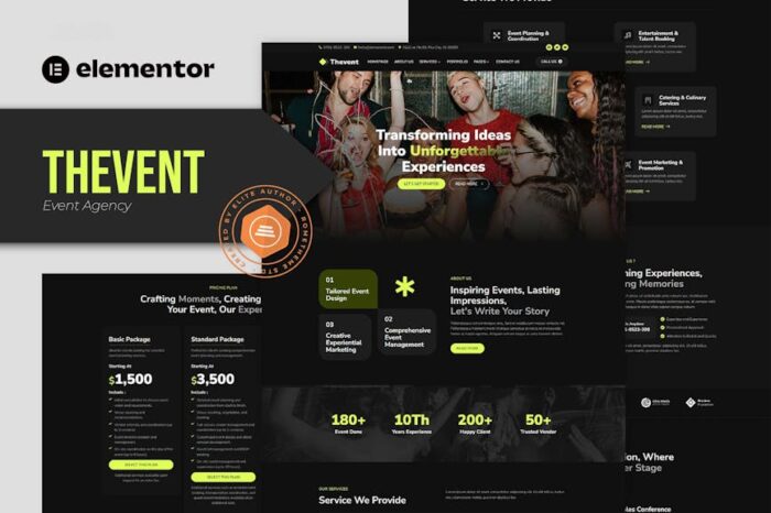 Thevent - Event Agency Elementor Template Kit