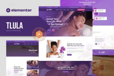 Tlula - Spa & Wellness Elementor Pro Template Kit