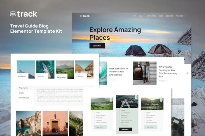 Track - Travel Guide Blog Elementor Template Kit