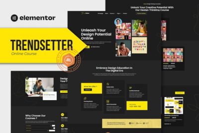 Trendsetter - Online Design Courses Elementor Pro Template Kit